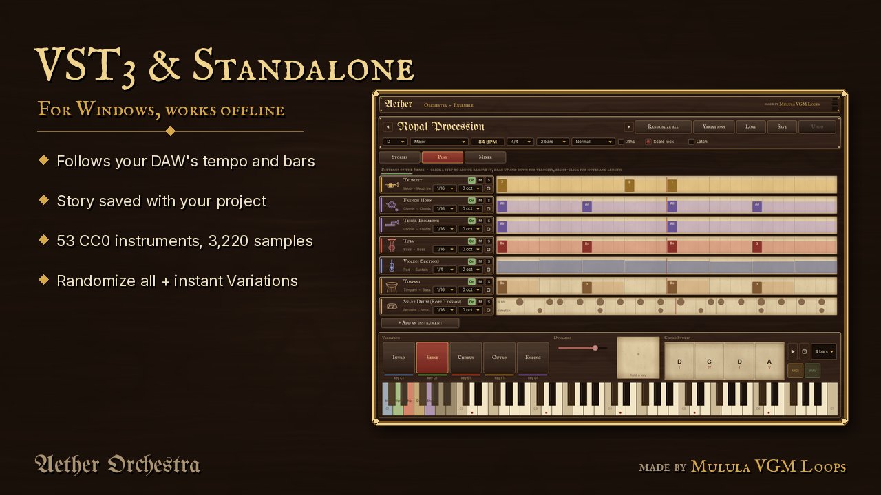Aether Orchestra as a VST3 plugin